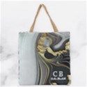 Personalized Initial Name Marble Tote Bag Grocery Tote Bag View1