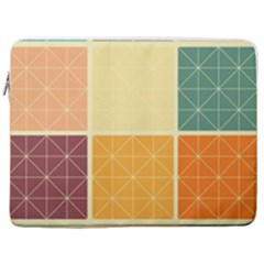 Square Cube Shape Colourful 17  Vertical Laptop Sleeve Case With Pocket