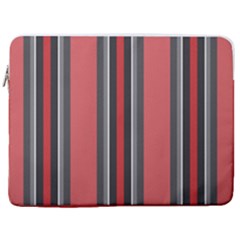 Altrosa Rosa Grau Streifen 17  Vertical Laptop Sleeve Case With Pocket