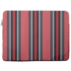 Dunkelrot4 Rosa Grau Streifen Dunkelrot3 17  Vertical Laptop Sleeve Case With Pocket