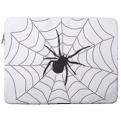 Spider Web 17  Vertical Laptop Sleeve Case With Pocket
