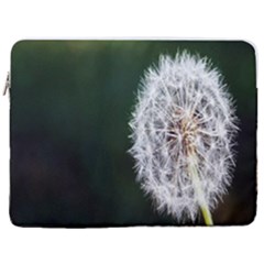 White Flower 17  Vertical Laptop Sleeve Case With Pocket