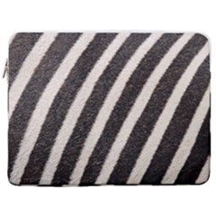 Zebra Zebra Pattern Zebra Fur Zebra Print Strip 17  Vertical Laptop Sleeve Case With Pocket