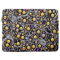 Mental Emojis Emoticons Icons 17  Vertical Laptop Sleeve Case With Pocket