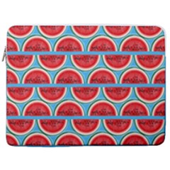 Illustrations Watermelon Texture Pattern 17  Vertical Laptop Sleeve Case With Pocket