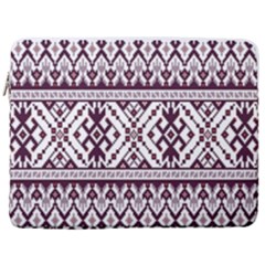 Illustration Ukrainian Folk Seamless Pattern Ornament 17  Vertical Laptop Sleeve Case With Pocket