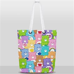 Care Bears, Adorable, Art Full Print Rope Handle Tote (small)