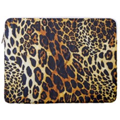 Leopard Skin Texture, Macro, Brown 17  Vertical Laptop Sleeve Case With Pocket