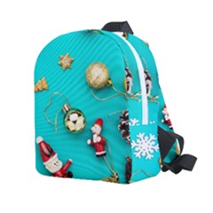 Christmas Decorations Blue Xmas Background Kids  Age 2-4 Lightweight Preschool Backpack
