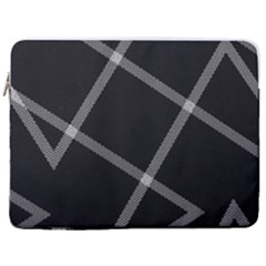 Stripes, Zigzag 17  Vertical Laptop Sleeve Case With Pocket