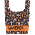 Personalized Halloween Name Any Text Foldable Shopping Bag Foldable Shopping Bag View2