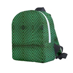Green Diamond Grid Pattern Kids  Age 2-4 Lightweight Preschool Backpack