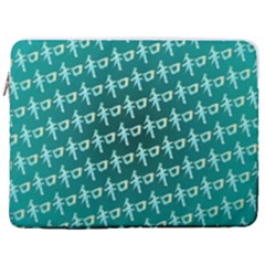Peaceful Japanese Kanji Design 17  Vertical Laptop Sleeve Case With Pocket