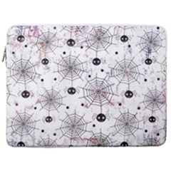 Creepy Spider Design, Adoxali, Halloween 17  Vertical Laptop Sleeve Case With Pocket