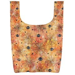 Spooky Spider Pattern, Adoxali, Halloween Foldable Shopping Bag