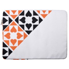 Aesthetic Hearts 17  Vertical Laptop Sleeve Case With Pocket