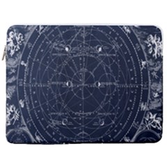 Astronomie Astrologie Vintage  17  Vertical Laptop Sleeve Case With Pocket