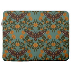 Day Of The Death Moth 17  Vertical Laptop Sleeve Case With Pocket