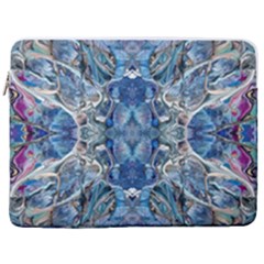 Blue Pour Blend  17  Vertical Laptop Sleeve Case With Pocket