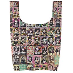 Spanish Gothic Girls Pattern Foldable Shopping Bag