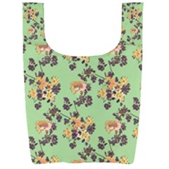 Retro 1880s Flowers Pattern 24 Foldable Shopping Bag