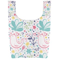 Cute Bird Pattern Foldable Shopping Bag