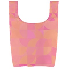 Geometric Pink Ocean  Foldable Shopping Bag