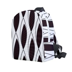 Black Minimalist Leaves Kids  Age 2-4 Lightweight Preschool Backpack