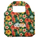 Personalized Tropical Summer Name Any Text Premium Foldable Grocery Recycle Bag Premium Foldable Grocery Recycle Bag View1