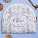 Personalized Retro Floral Pattern Name Horseshoe Style Canvas Pouch View2