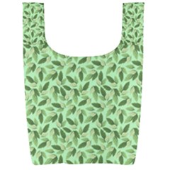 Leaves Pattern Texture Seamless Foldable Shopping Bag