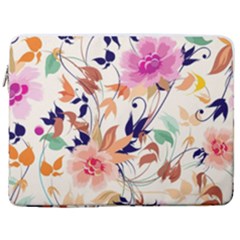 Abstract Floral Background 17  Vertical Laptop Sleeve Case With Pocket
