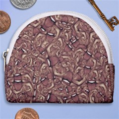 Human Spider Mutant Creatures Motif Random Pattern Horseshoe Style Canvas Pouch