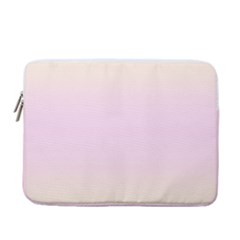 Cream Yellow To Pink Lace Bilinear Gradient 13  Vertical Laptop Sleeve Case With Pocket