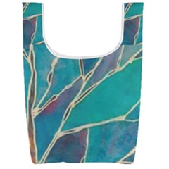 Aqua Batik, Abstract, Colorful Foldable Shopping Bag