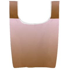 Pink Lace To Chocolate Brown Linear Gradient Foldable Shopping Bag