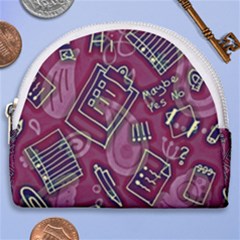 Abstract Art Pattern Design Background Horseshoe Style Canvas Pouch