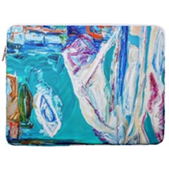 Sailing Boat 17  Vertical Laptop Sleeve Case With Pocket