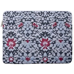 Gothic Leaf Pattern 6 17  Vertical Laptop Sleeve Case With Pocket