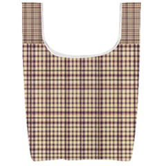 Retro 60s 50s Plaid Pattern 3 Foldable Shopping Bag