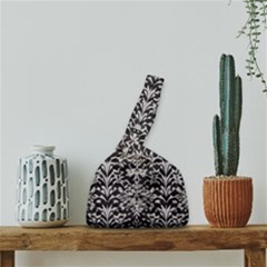 Gothic Leaf Pattern 4 Japanese Wrist Knot Bag
