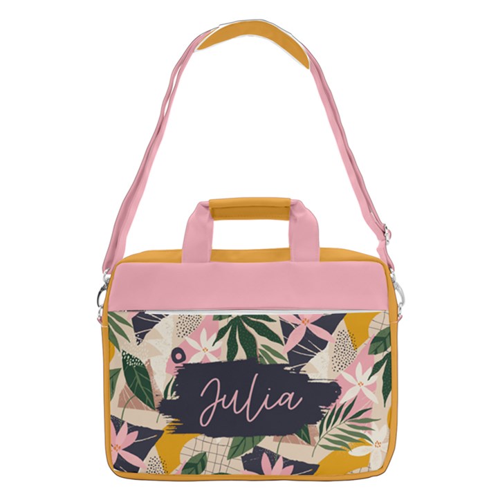 Personalized Tropical Name MacBook Shoulder Laptop Bag MacBook Pro 15  Shoulder Laptop Bag