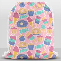 Ice Cream Donut Sweets Candie Drawstring Bag (large)