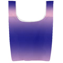 Cotton Candy Pink To Navy Blue Bilinear Gradient Foldable Shopping Bag