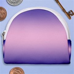 Navy Blue To Cotton Candy Pink Bilinear Gradient Horseshoe Style Canvas Pouch