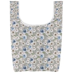 Grey Roses Foldable Shopping Bag