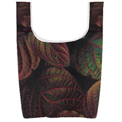 Leaves Plant Contrast Carved Nature Foldable Shopping Bag