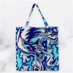 Trippy Dippy Bears Blue Dancing Greatful Dead Skull Steal Your Face Grocery Tote Bag
