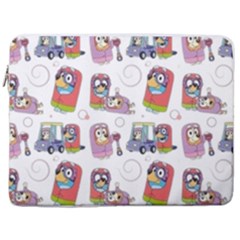 Bluey, Bluey Merch, Bluey Pattern, Bluey Bluey, Bingo, Bluey Design, Bluey Dog 17  Vertical Laptop Sleeve Case With Pocket