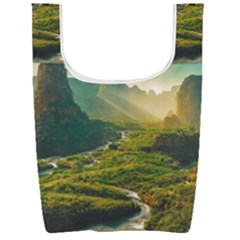 Mountains Trees Forest Foldable Shopping Bag